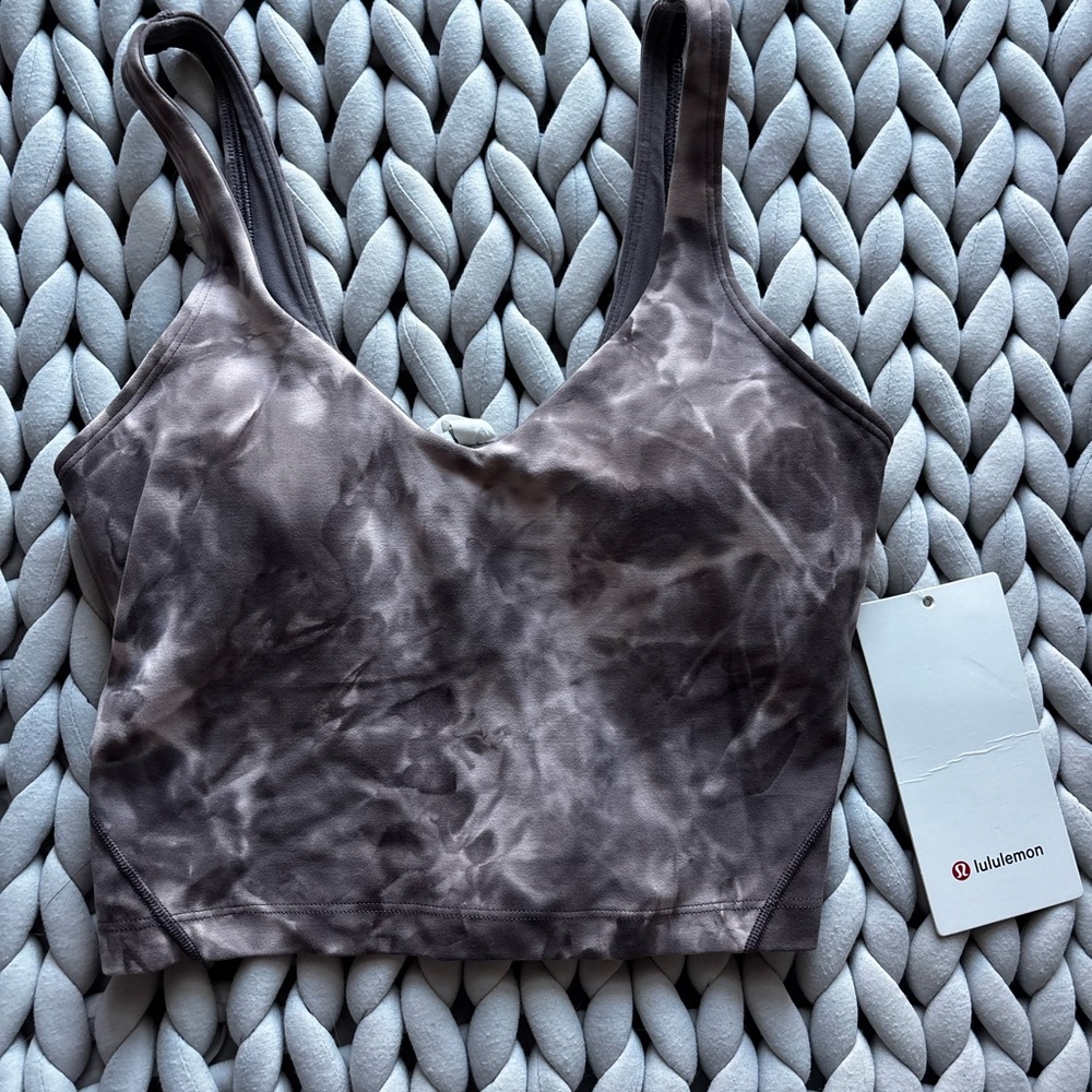 lululemon athletica Tie-Dye Crop Top in Black and Gray